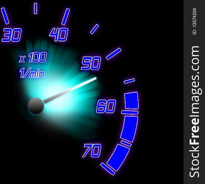Abstract style illustration of the speeding odometer