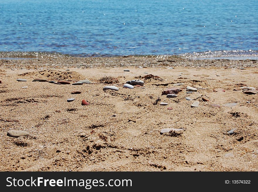 The image of sea and sand background