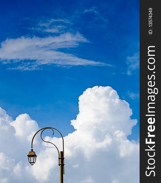 City landscape, very beautiful sky and clouds. City landscape, very beautiful sky and clouds