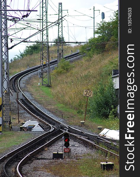 Railway crossing on Slavakia mountains