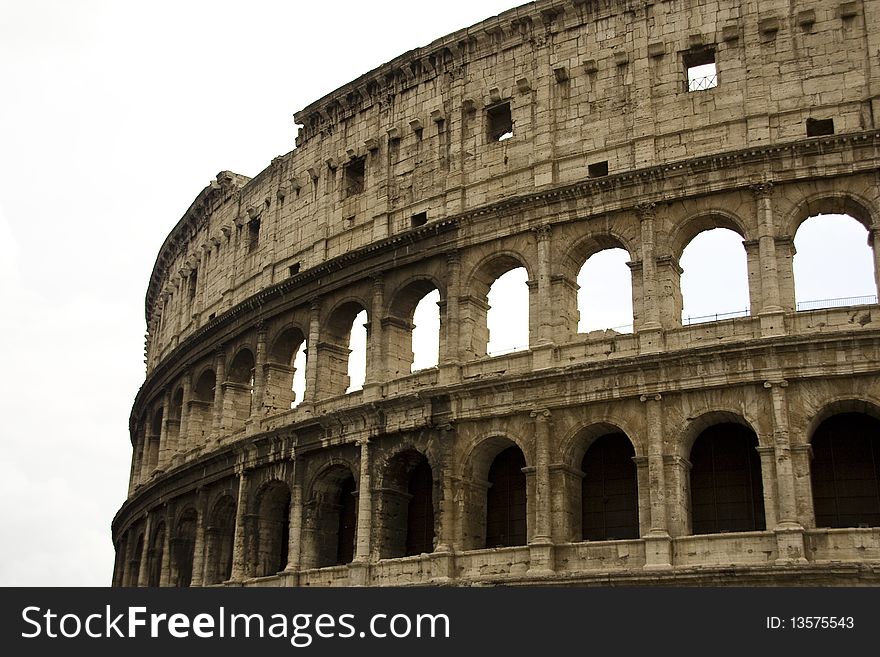 The Roman Colosseum in Rome, Italy