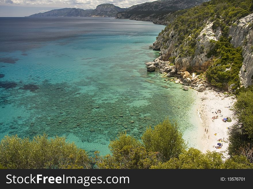 Beautiful view of coastline in summertime - Dorgali, Sardegna Island, Italy. Beautiful view of coastline in summertime - Dorgali, Sardegna Island, Italy.