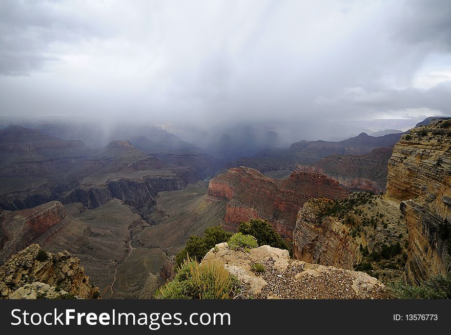 Storm clouds over grand canyon national park. Storm clouds over grand canyon national park