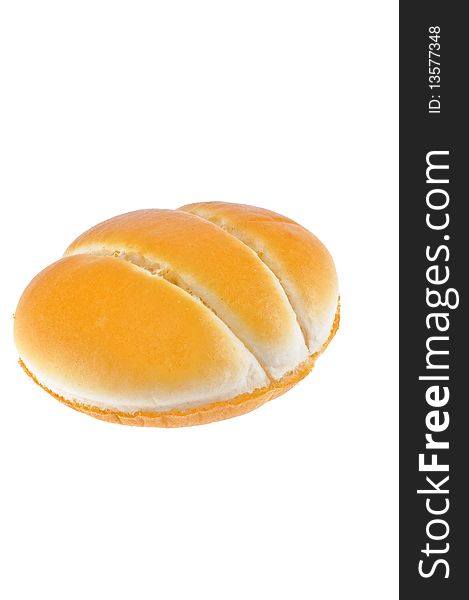 Appetizing bun isolated on white background