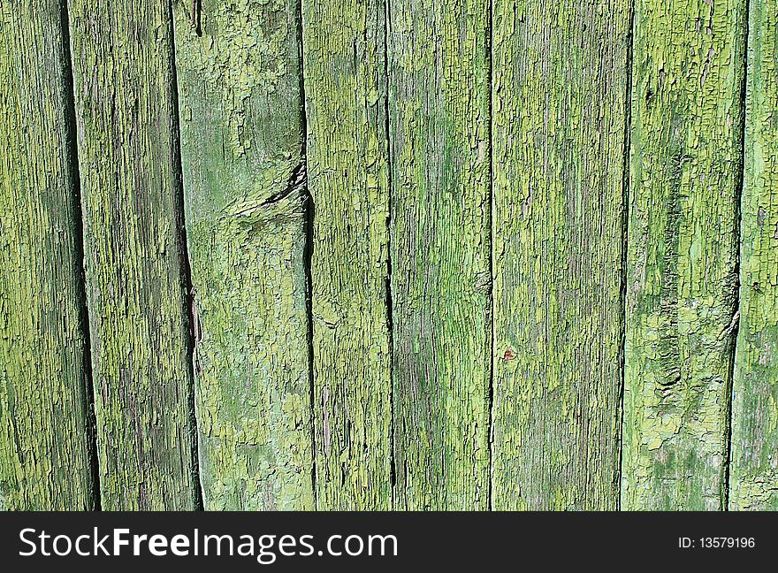 Green Painted Wood Fence Pattern