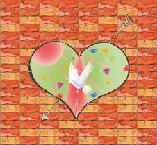 The Love World Behind A Wall Royalty Free Stock Photo The Love World Behind A Wall Royalty Free Stock Photo