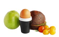 Bread,egg And Apple Stock Image Bread,egg And Apple Stock Image