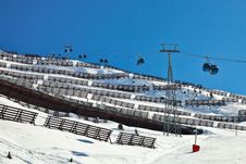 Cable Car Ski Lift. Stock Photo