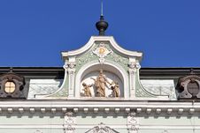 Historical House Facade In Kromeriz,world Heritage Royalty Free Stock Photo Historical House Facade In Kromeriz,world Heritage Royalty Free Stock Photo