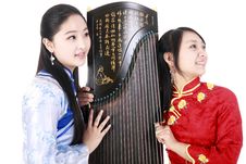 Chinese Female Musicians Stock Photo Chinese Female Musicians Stock Photo