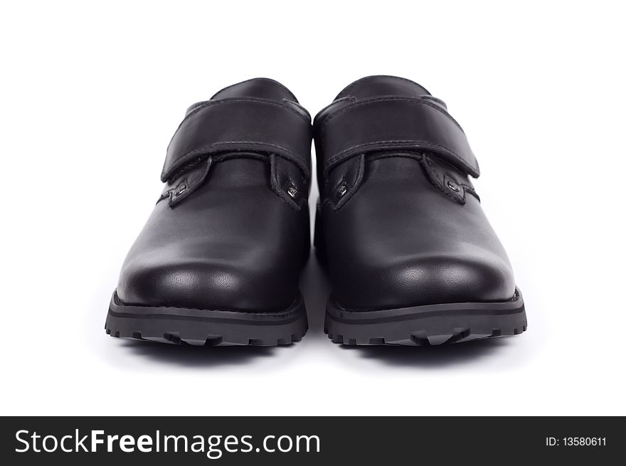 Man S Boots Isolated On A White Background.
