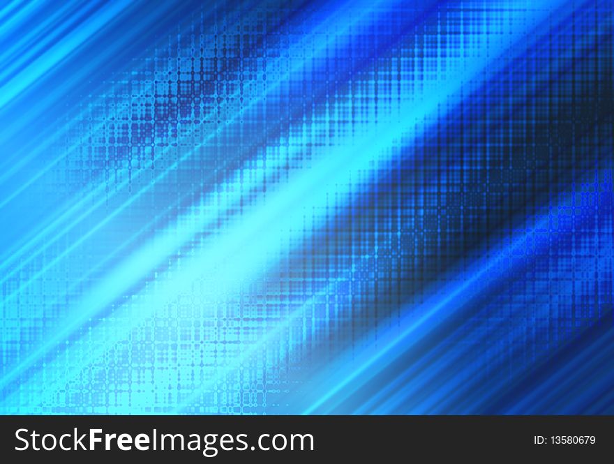 Blue stripes on a diagonal, abstract background