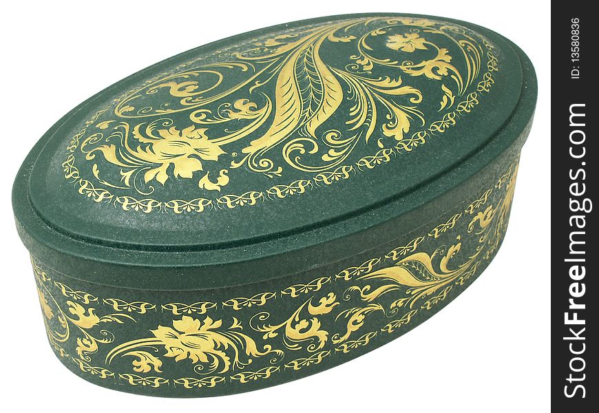 Gift casket with an ornament, for storage of tea.