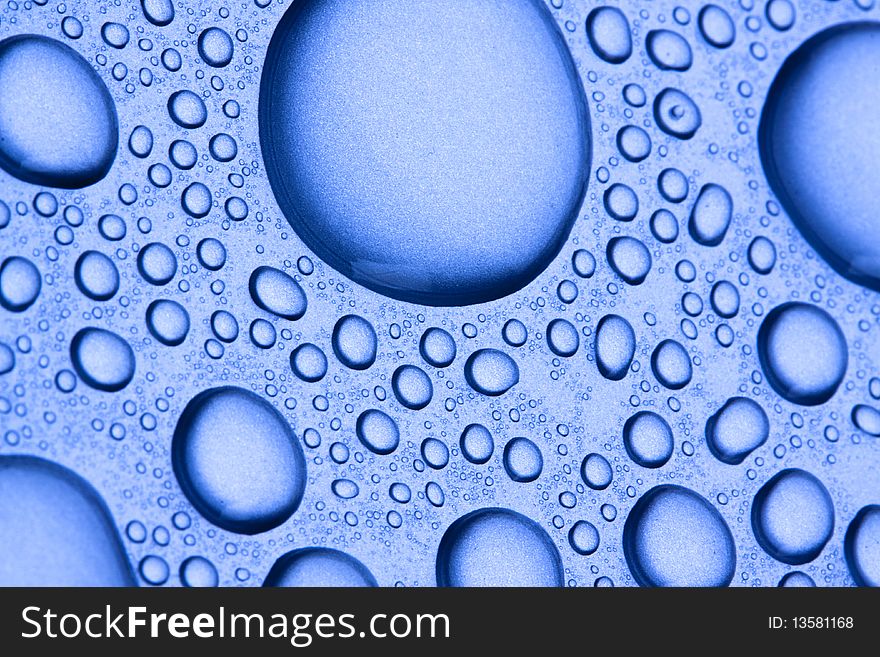 Water abstract bubbles concept on blue background. Water abstract bubbles concept on blue background