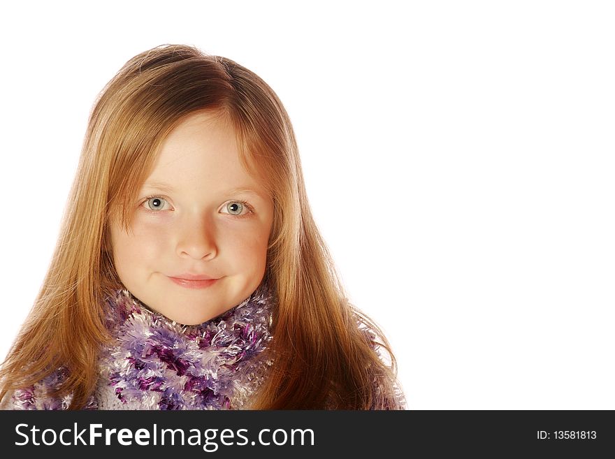 Young Girl Wearing Scarf