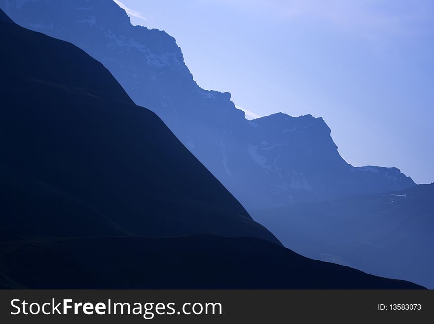 Mountains in the morning light