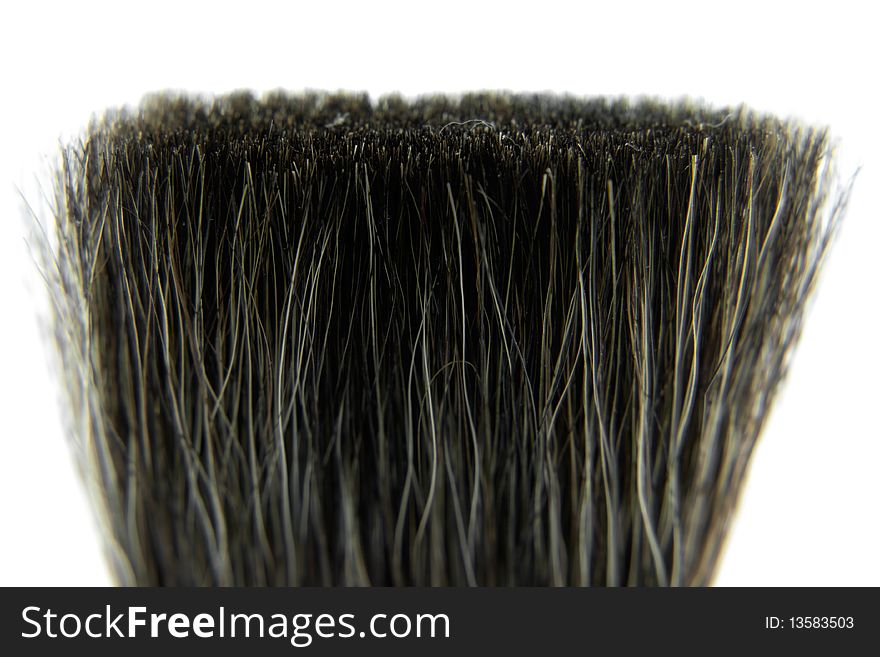 Flat paint brush hair - macro image - painter tool