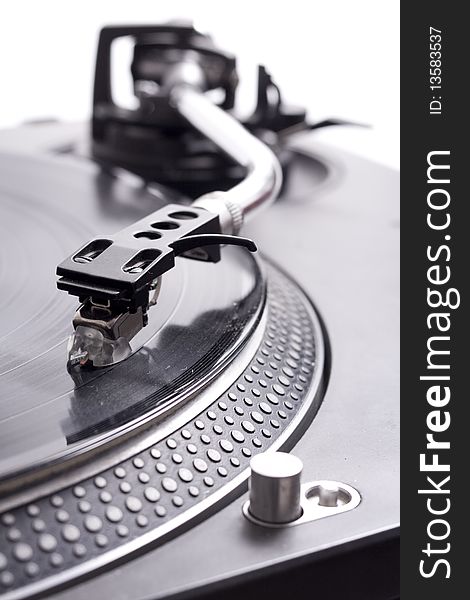 DJ Turntable on white background. DJ Turntable on white background