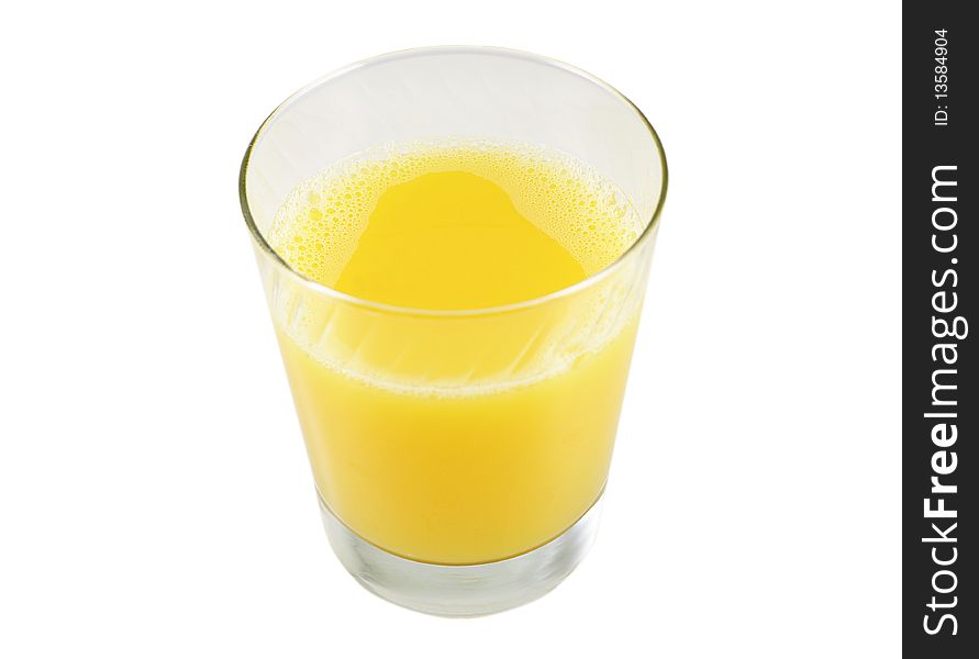 Orange juice isolated on white background