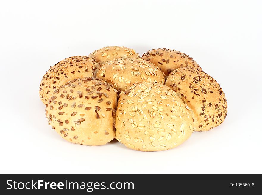 Mosaic bread, isolated on white background