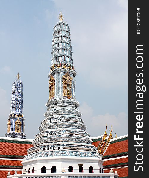 Temple in Bangkok in territory of a royal palace