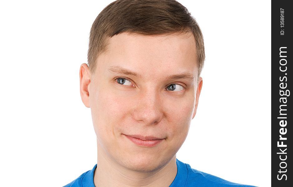 Close-up portrait of a handsome young man