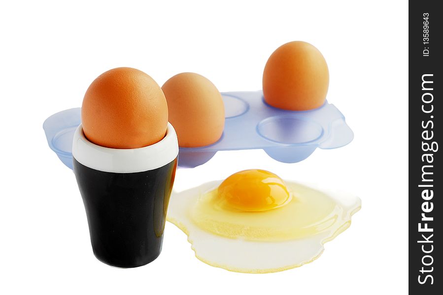 Fresh brown eggs