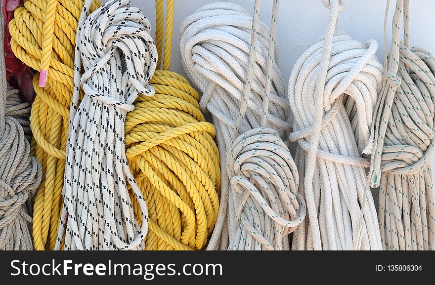 Rope, Yellow, Thread, Twine
