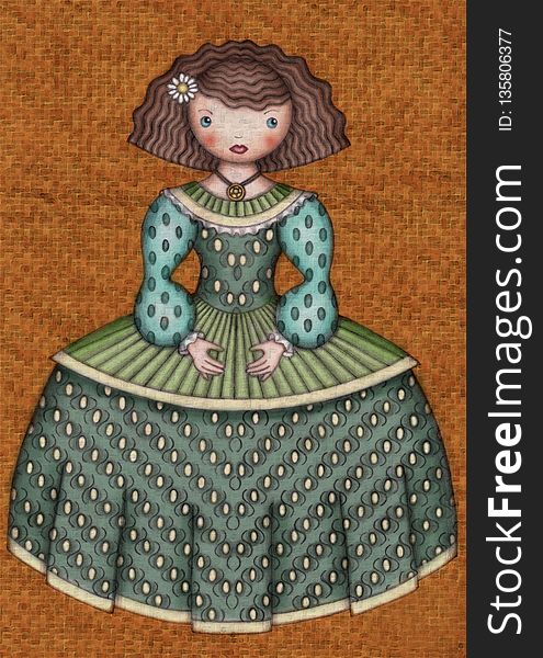 Doll, Textile, Art, Pattern