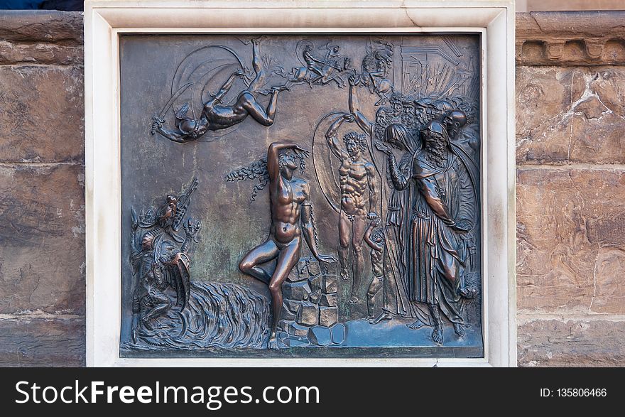 Relief, Wall, Stone Carving, Mural