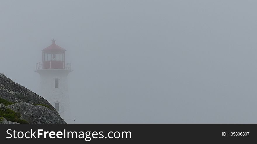 Fog, Sky, Lighthouse, Mist