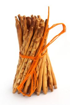 Sheaf Of Pretzels ( Breadsticks ) Royalty Free Stock Images