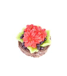 Candle In Shape Of Bouquet Of Flowers On White Royalty Free Stock Images Candle In Shape Of Bouquet Of Flowers On White Royalty Free Stock Images