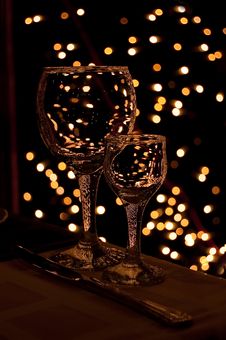 Two Glasses Royalty Free Stock Photography Two Glasses Royalty Free Stock Photography