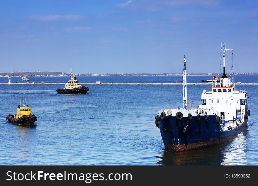 Ship Arriving To Port