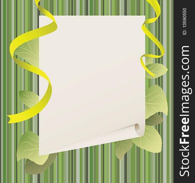 Paper With Green Leaves