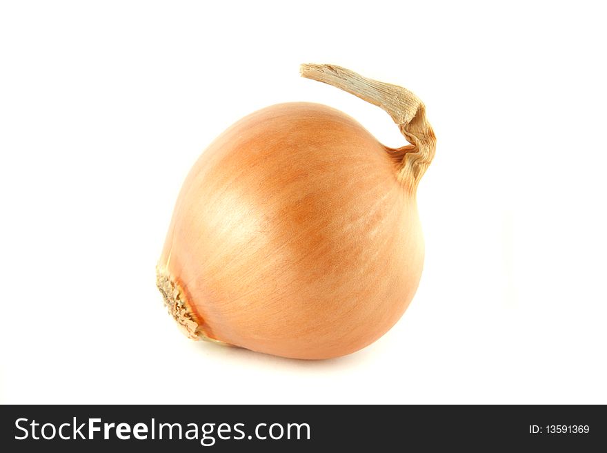 Fresh onion isolated on white