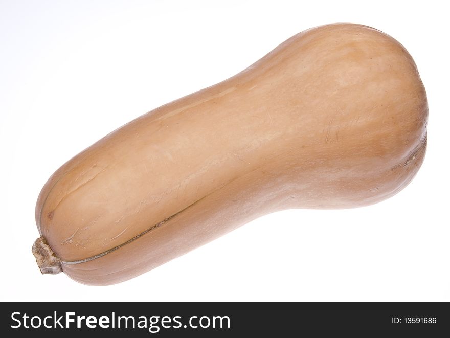 Butternut squash isolated on white with a clipping path.