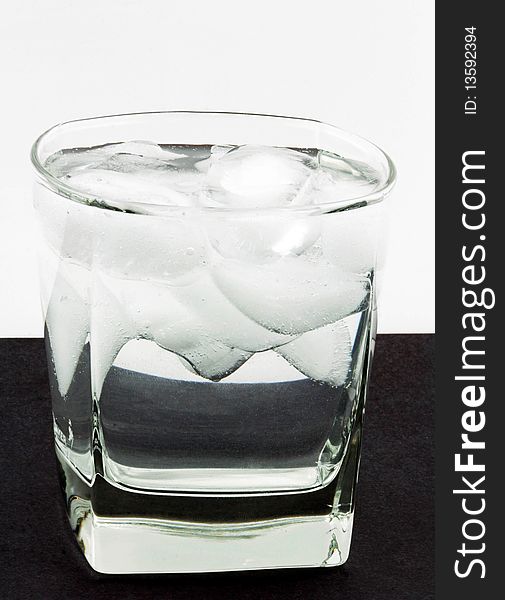 This is a glass of ice water.