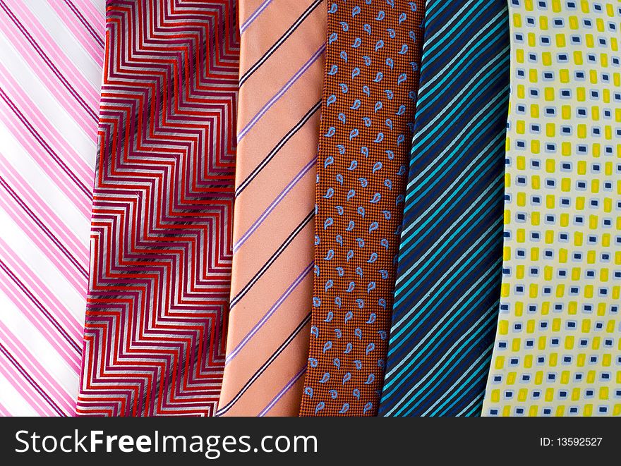 Background of a series of neckties. Background of a series of neckties