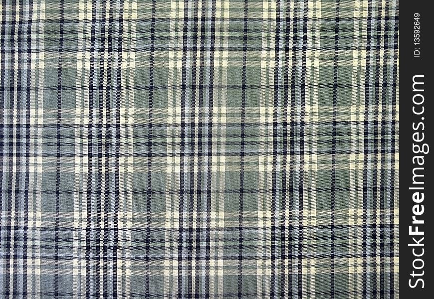 Green checked fabric