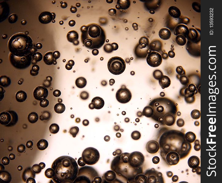 Close-up of bubbles in glass ball