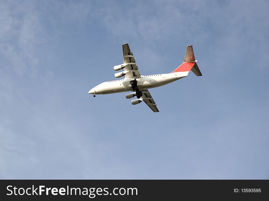 Aircraft approaching on the air. Aircraft approaching on the air