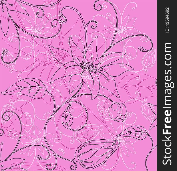 Abstract flowers background