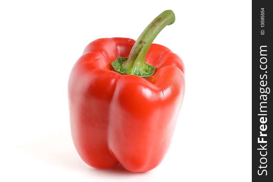 This red pepper, sweet white background