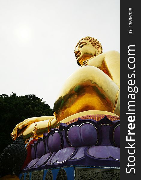 A golden Buddha Thailand stock photo