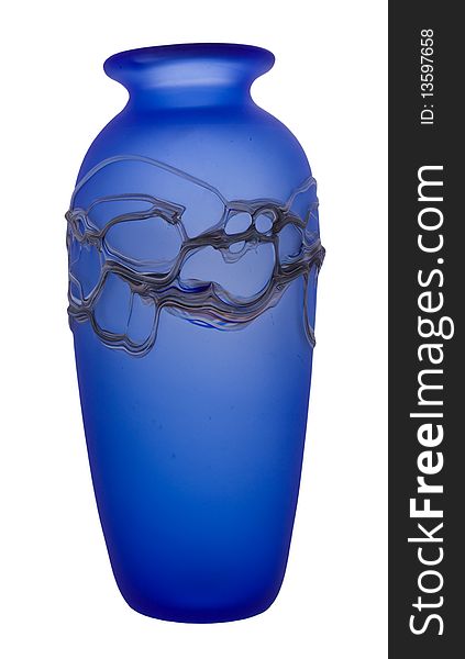 Decorative Glass Vase On Isolated White