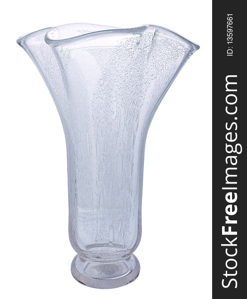 Decorative Glass Vase On Isolated White