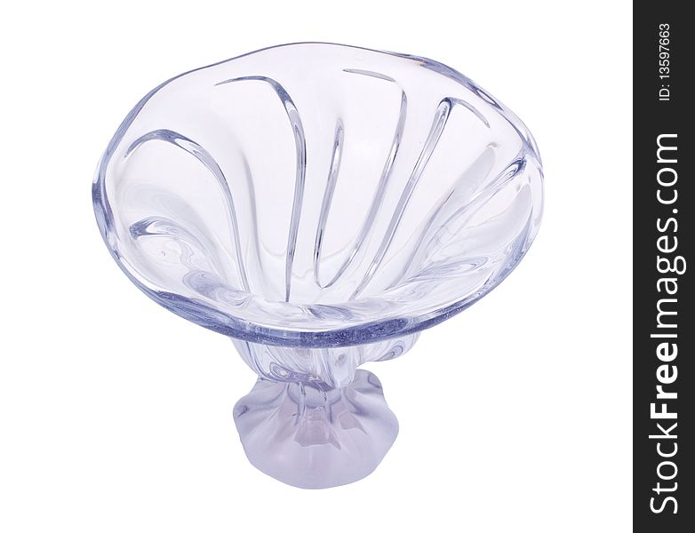 Close up of decorative glass vase isolated on white background. Close up of decorative glass vase isolated on white background