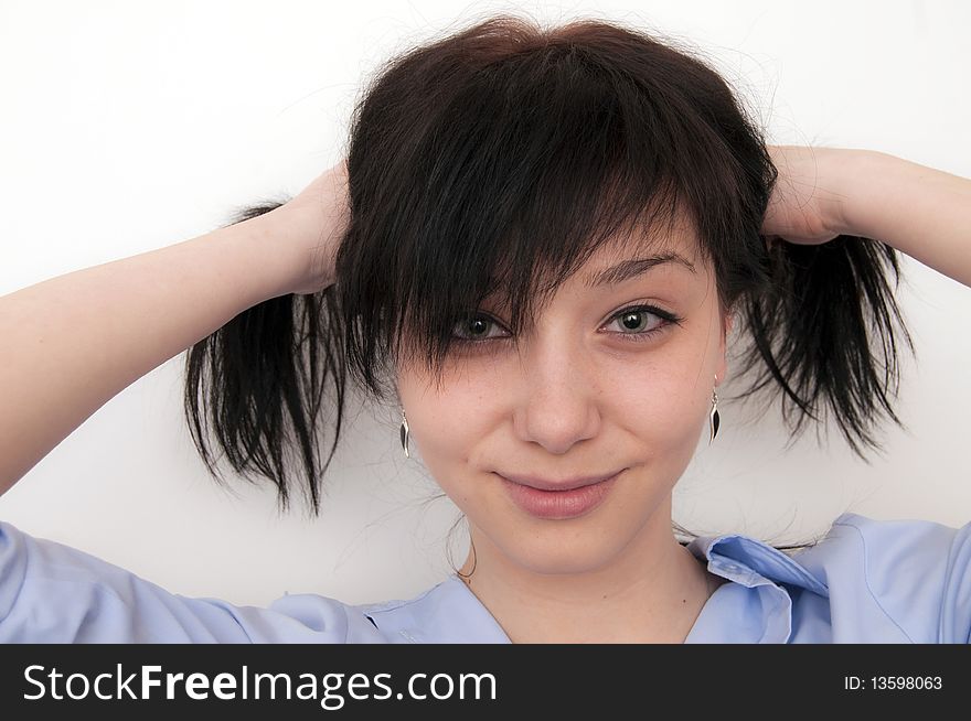 Beautiful Brunette Girl Portrait